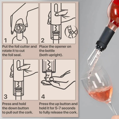Abridor elétrico de garrafas de vinho