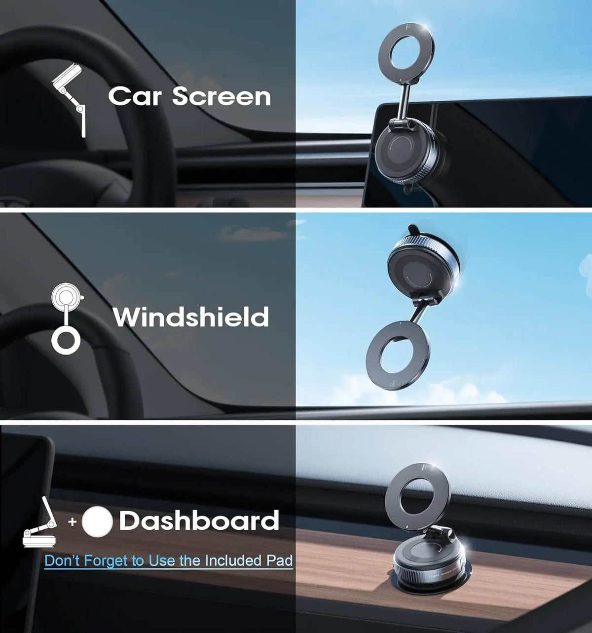 Suporte magnético de telemóvel para carro